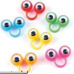 Baker Ross Finger Spies Plastic Rings with Wiggle Eyes 4cm 6 Assorted Colors Kid's ToysPack of 6  B007W10PZA